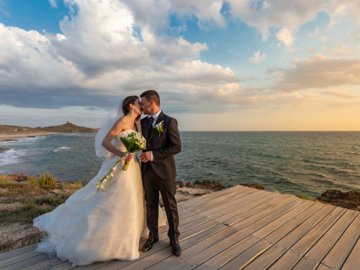 fotografia di matrimonio realizzata a San Giovanni di Sinis, borgata marina di Cabras, provincia di Oristano, Sardegna